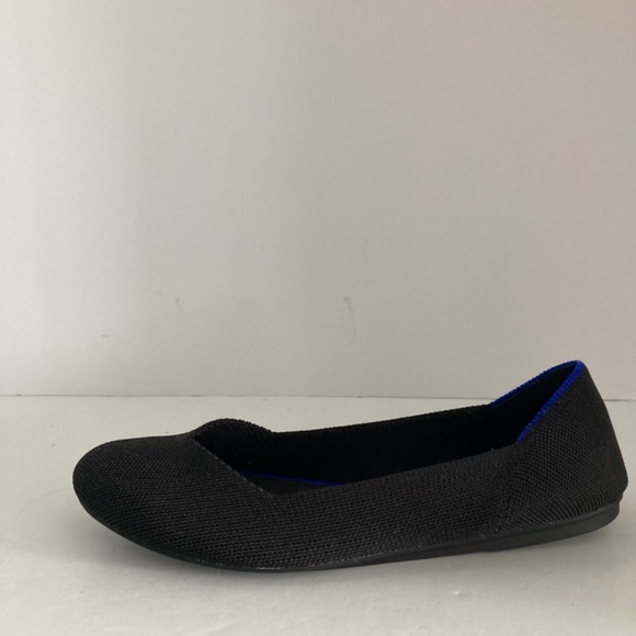 Rothy's Women Shoes The Flat Slip-On Round Toe Classic Black Ballet Flat 8 EUC - Picture 3 of 13